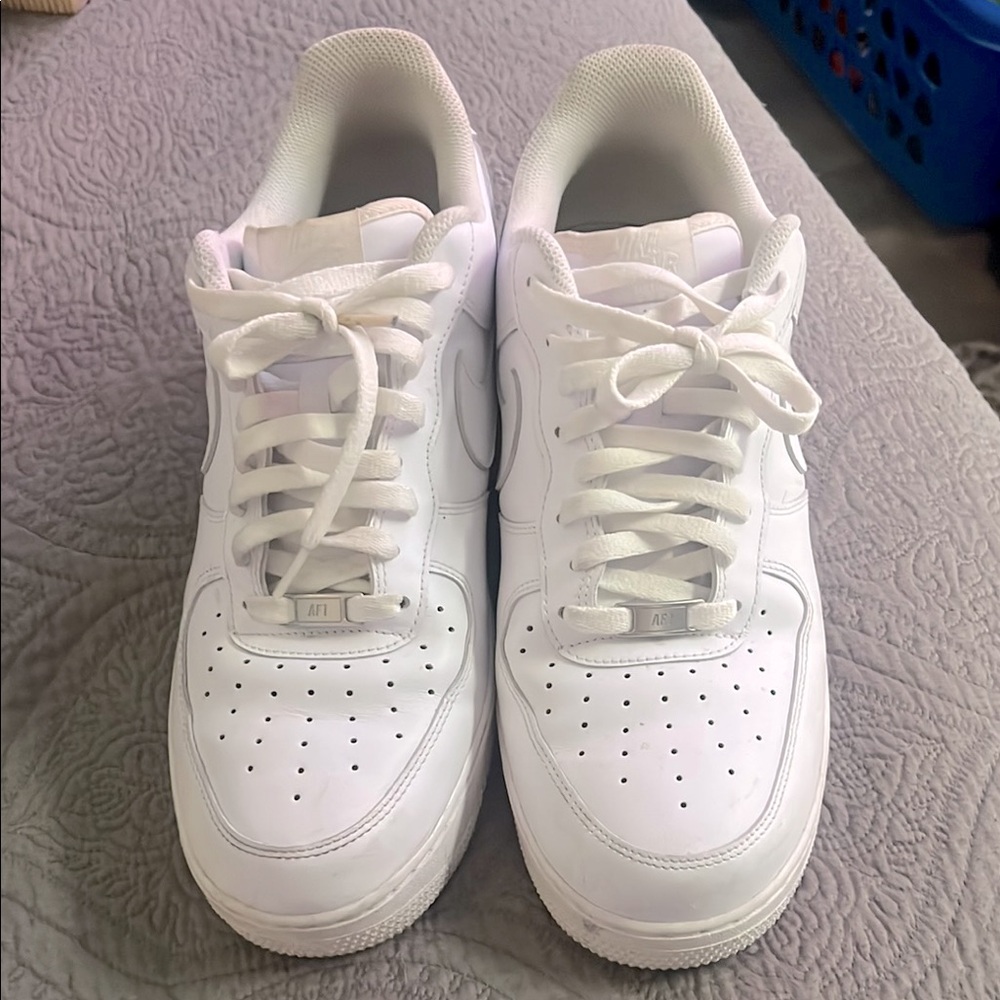 Low top white Air Force 1s